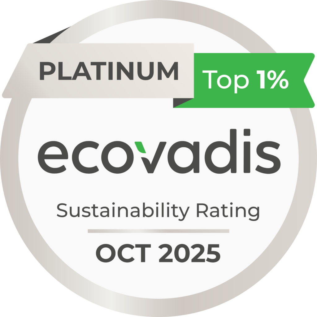 Medalla EcoVadis Platino 2025 obtenida por Pedrosa